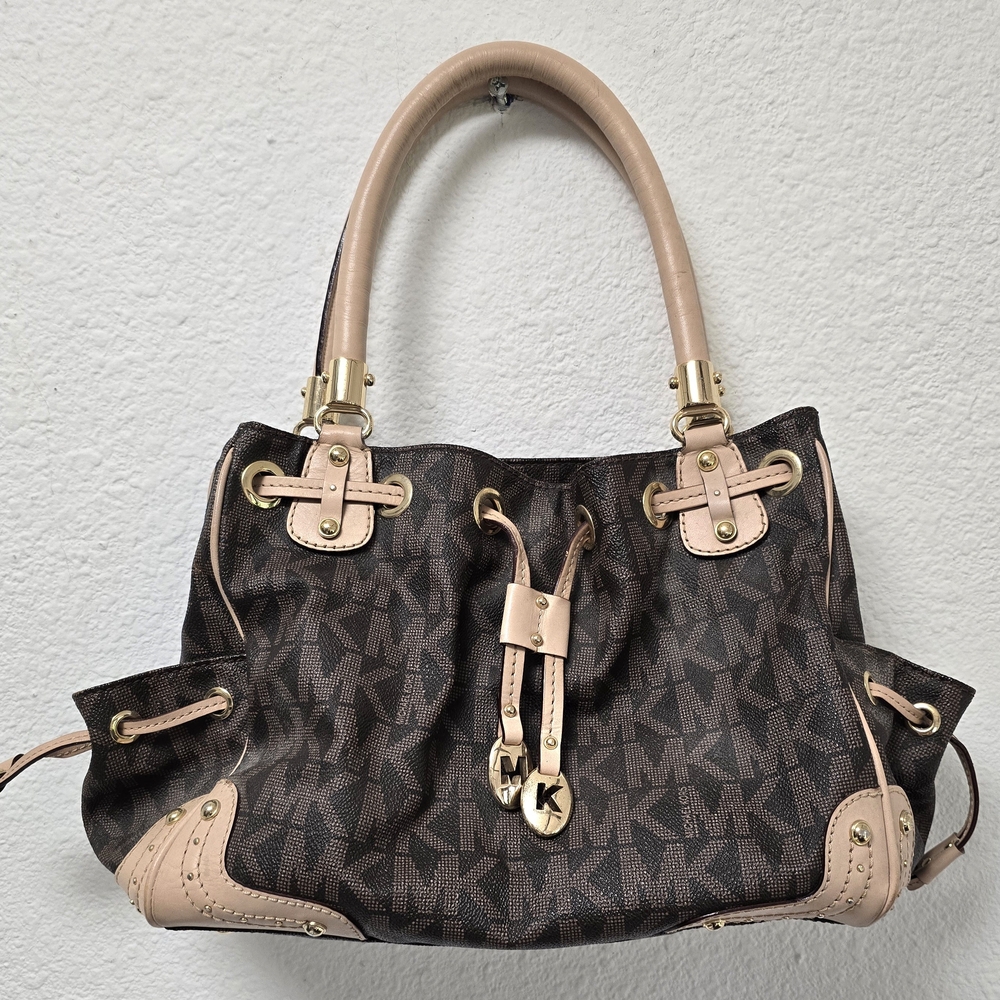 Michael Kors Brown and Tan Signature Tote Bag